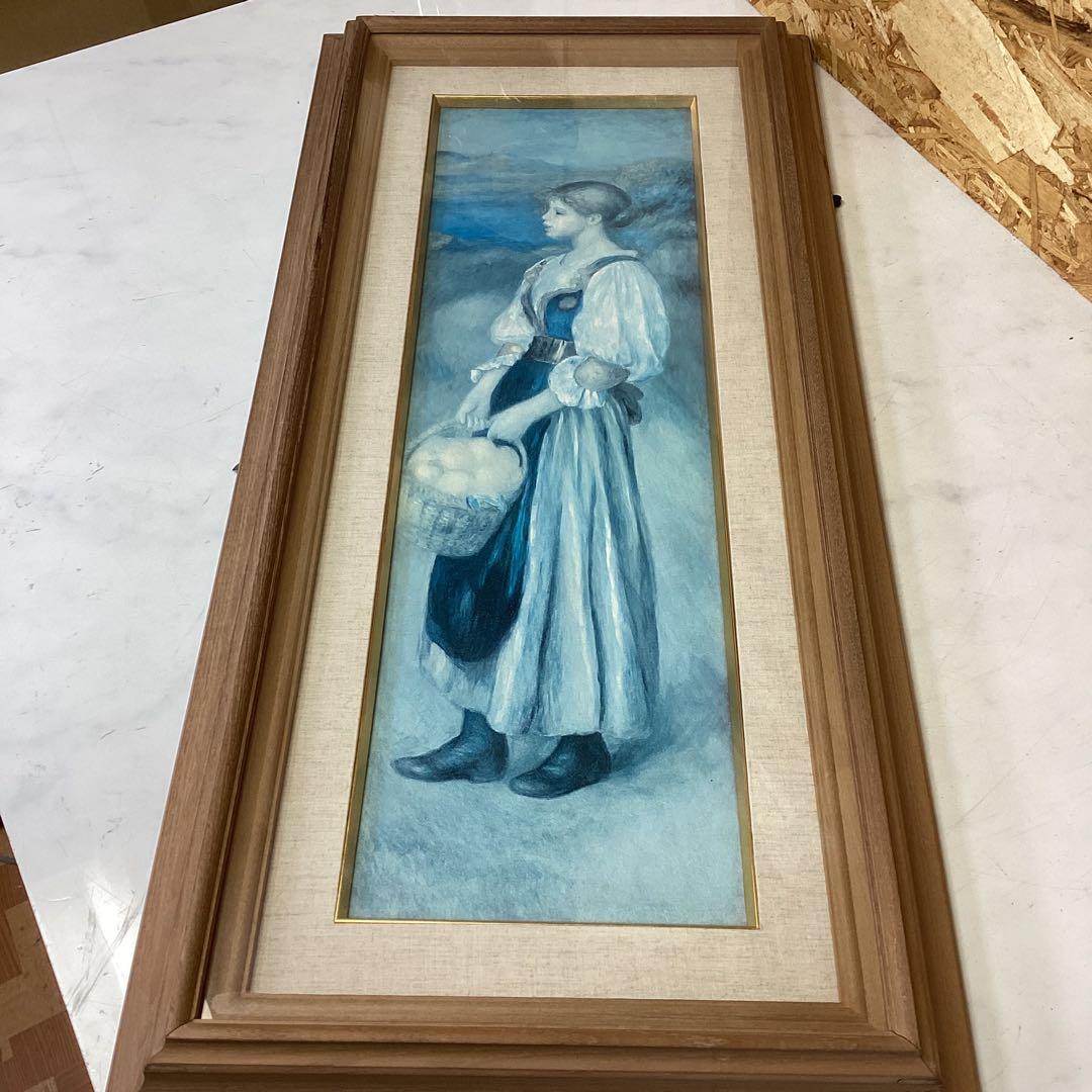 ルノワール名画額装オレンチ籠の女　A.C.P 複製画（1889） c-88