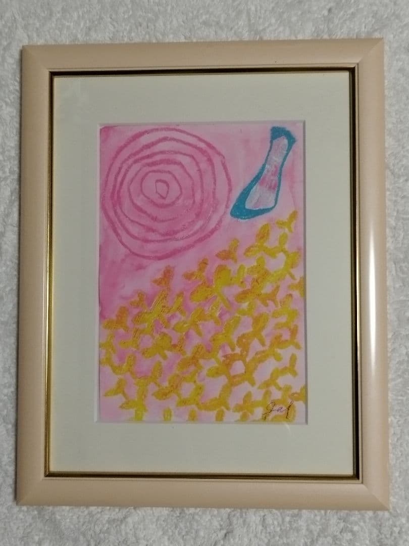 ピンク・ナチュラル水彩画