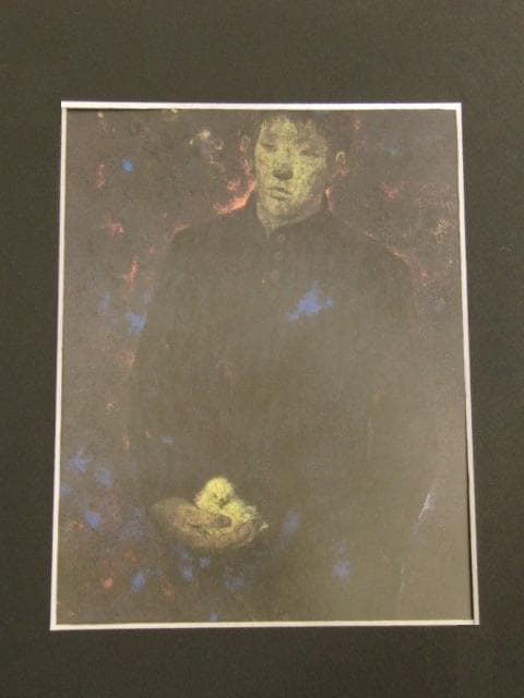 森脇正人、【過ぎし日】、希少な額装用画集より、新品額装付