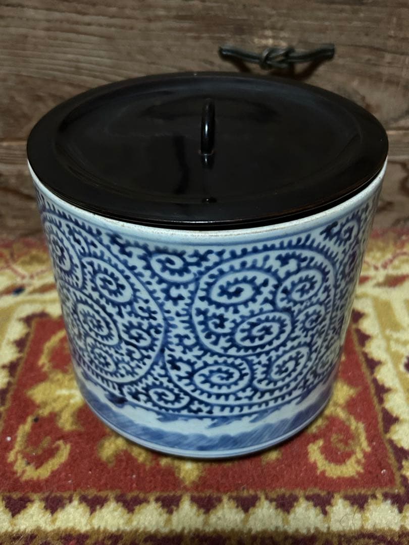 マサ　伊万里　蛸唐草　水指