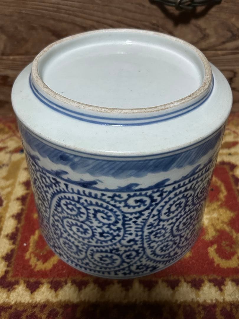 マサ　伊万里　蛸唐草　水指