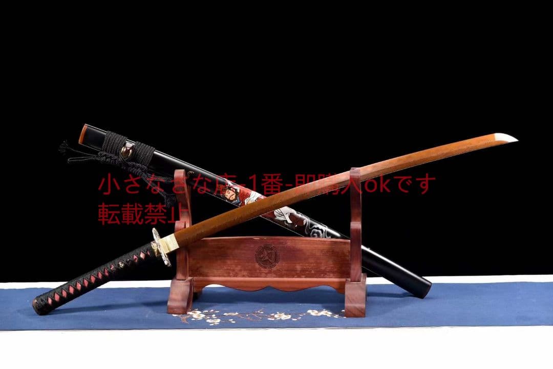26寸模様鋼焼刃発紅武士刀『鍾馗』 古兵器 武具 刀装具 日本刀 模造刀 居合刀