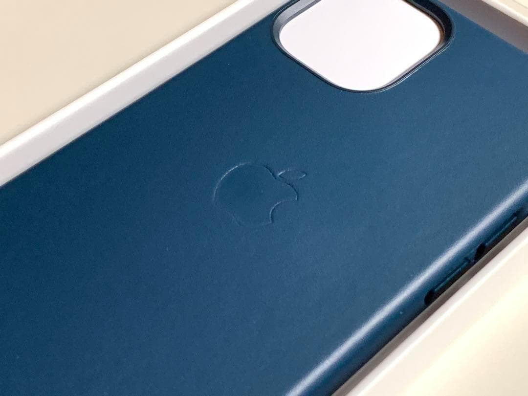 【新品】純正 iPhone 12 mini レザーケース・バルティックブルー
