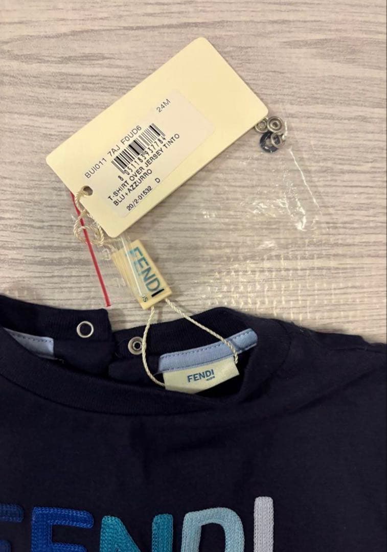 FENDI KIDS Tシャツ　ネイビー サイズ24M