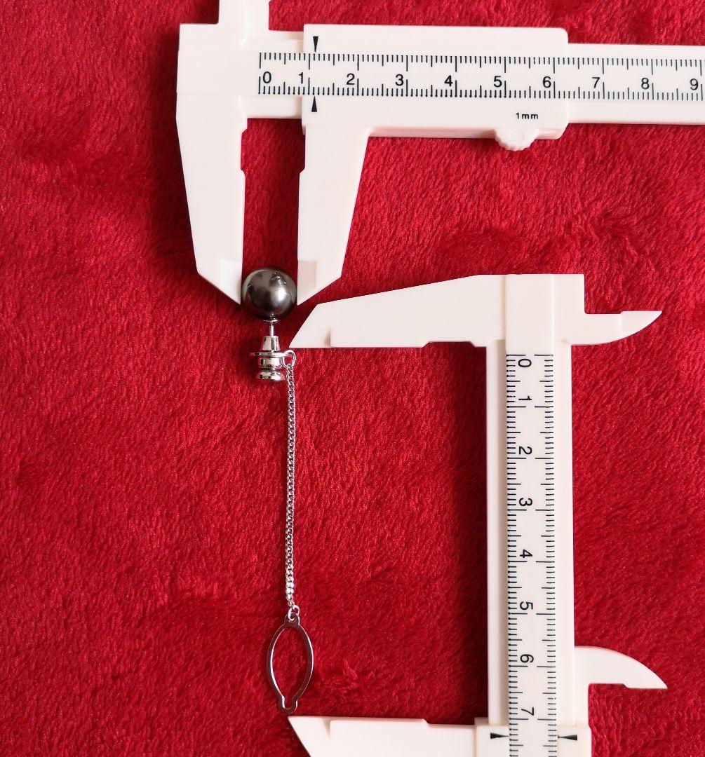 新品 14金 ホワイトゴールド 本真珠 ブラックパール 刻印14K