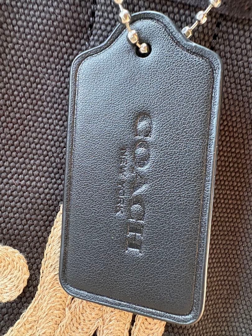 【未使用級】コーチ CP158 カーゴトート ハンドバッグ 黒 ブラック