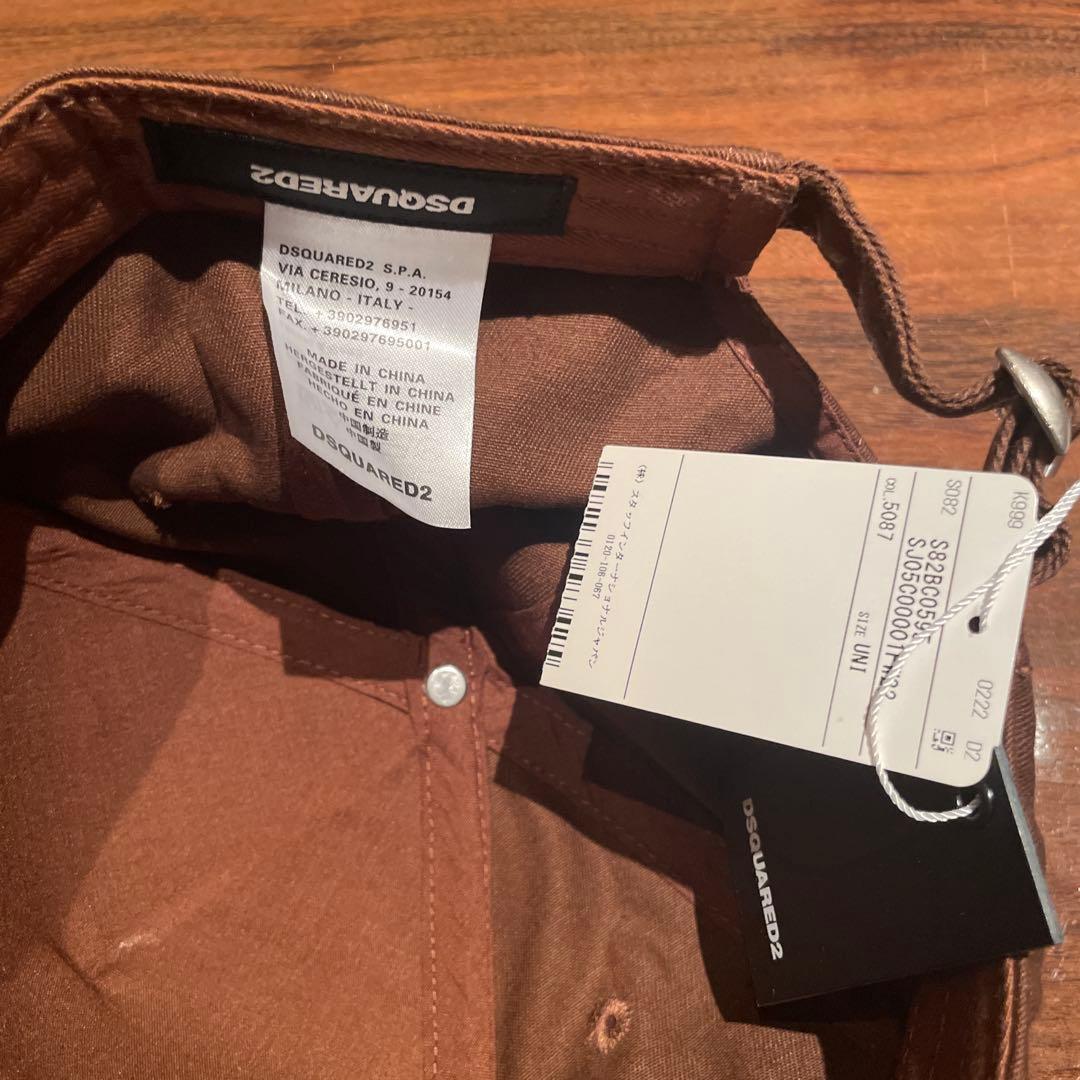 DSQUARED2 ブラウンキャップ