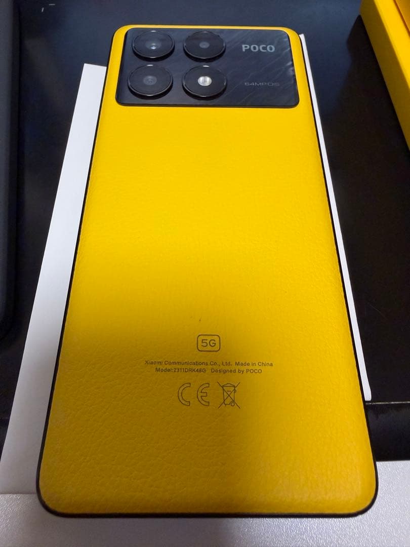 POCO X6 Pro イエロー 512GB グローバル版　透明ケースつき