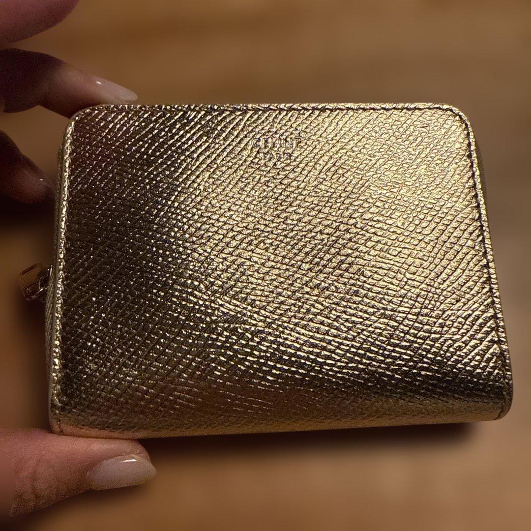 CELINE ゴールド スモールジップウォレット