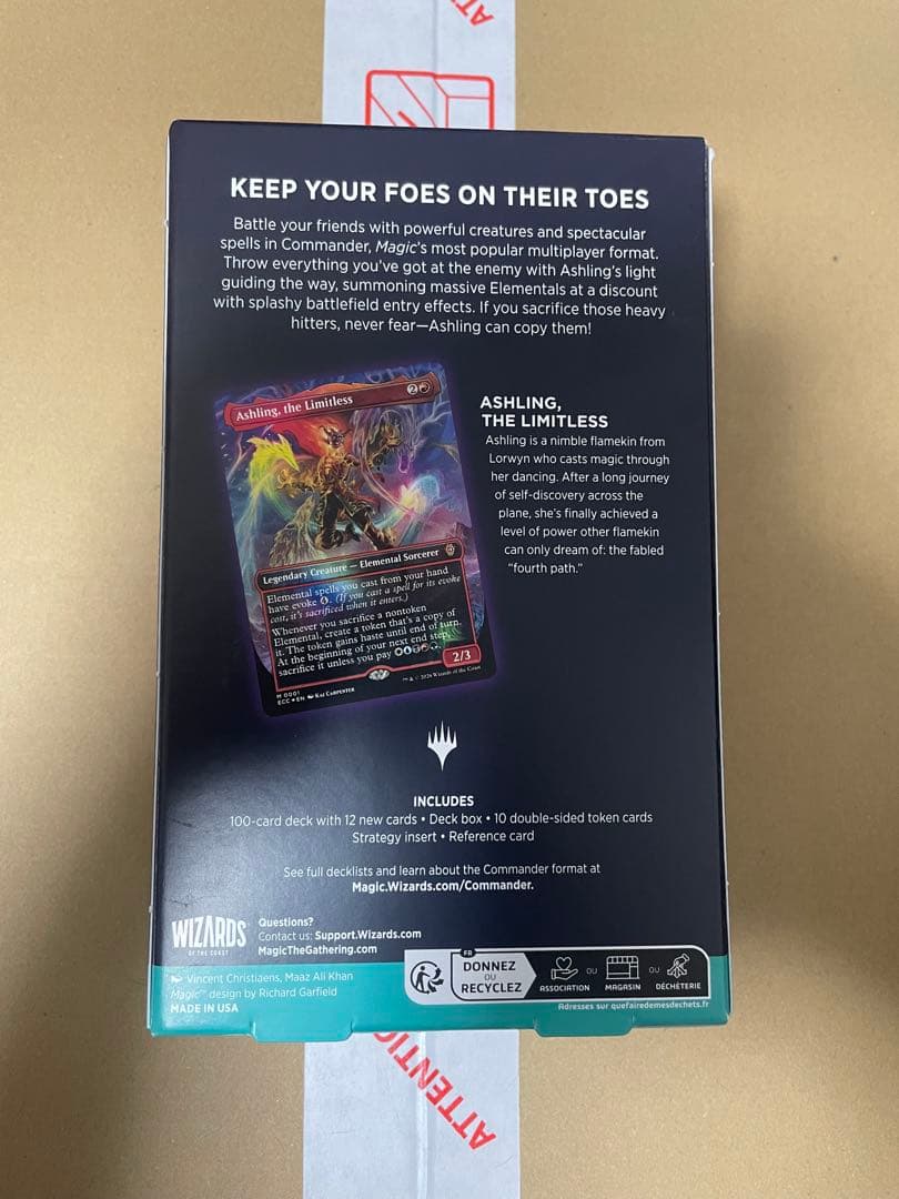 ローウィンの昏明　統率者デッキ　エレメンタルの舞踊　英語版　未開封