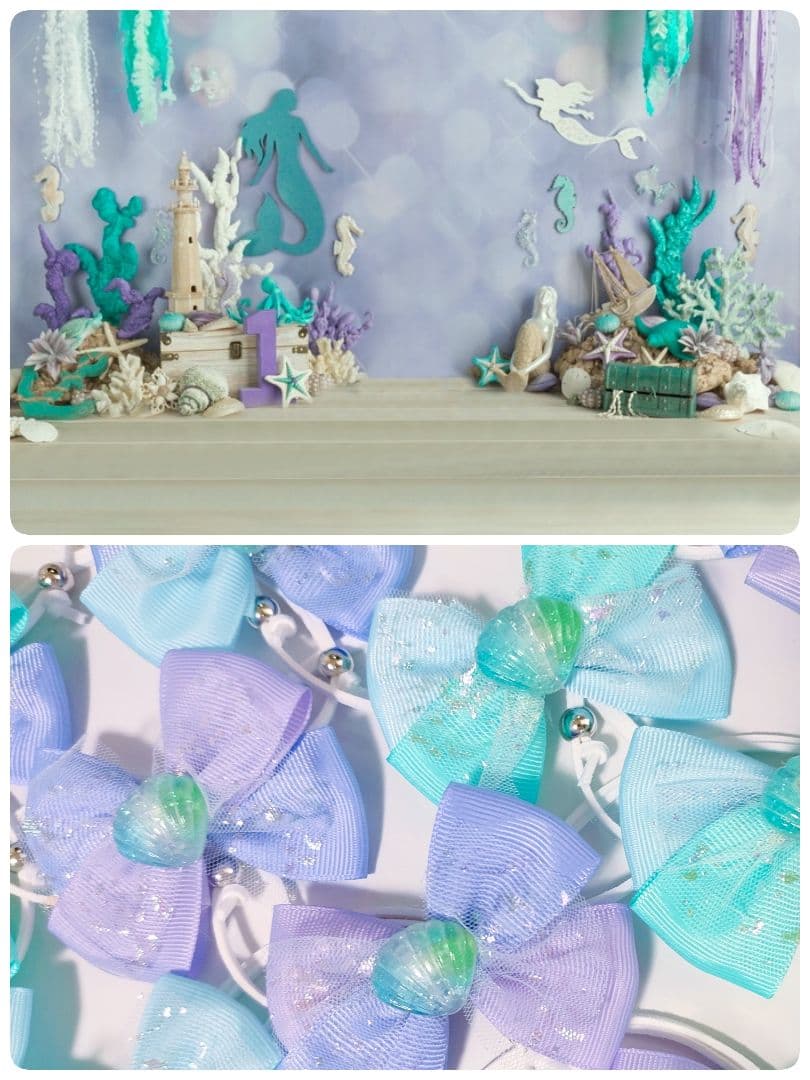 夏トリミングチョーカーリボン　ペットサロン用　貝殻シェル　スイカ　パイナップル