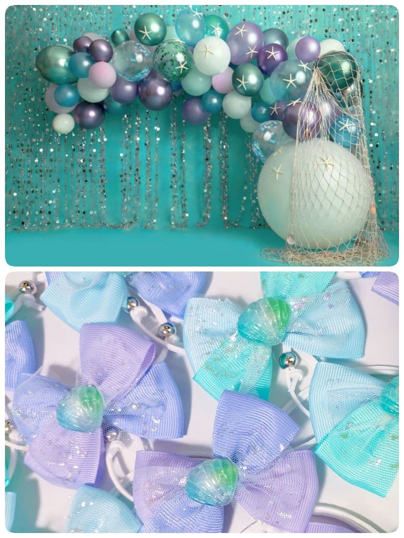 夏トリミングチョーカーリボン　ペットサロン用　貝殻シェル　スイカ　パイナップル