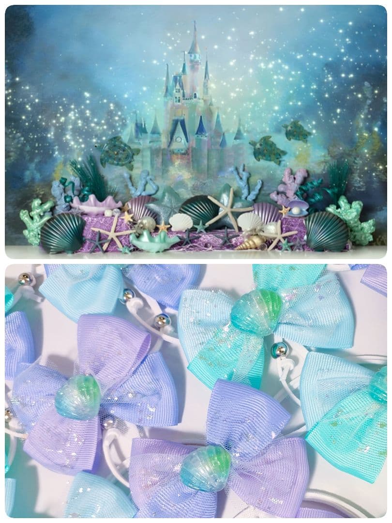 夏トリミングチョーカーリボン　ペットサロン用　貝殻シェル　スイカ　パイナップル