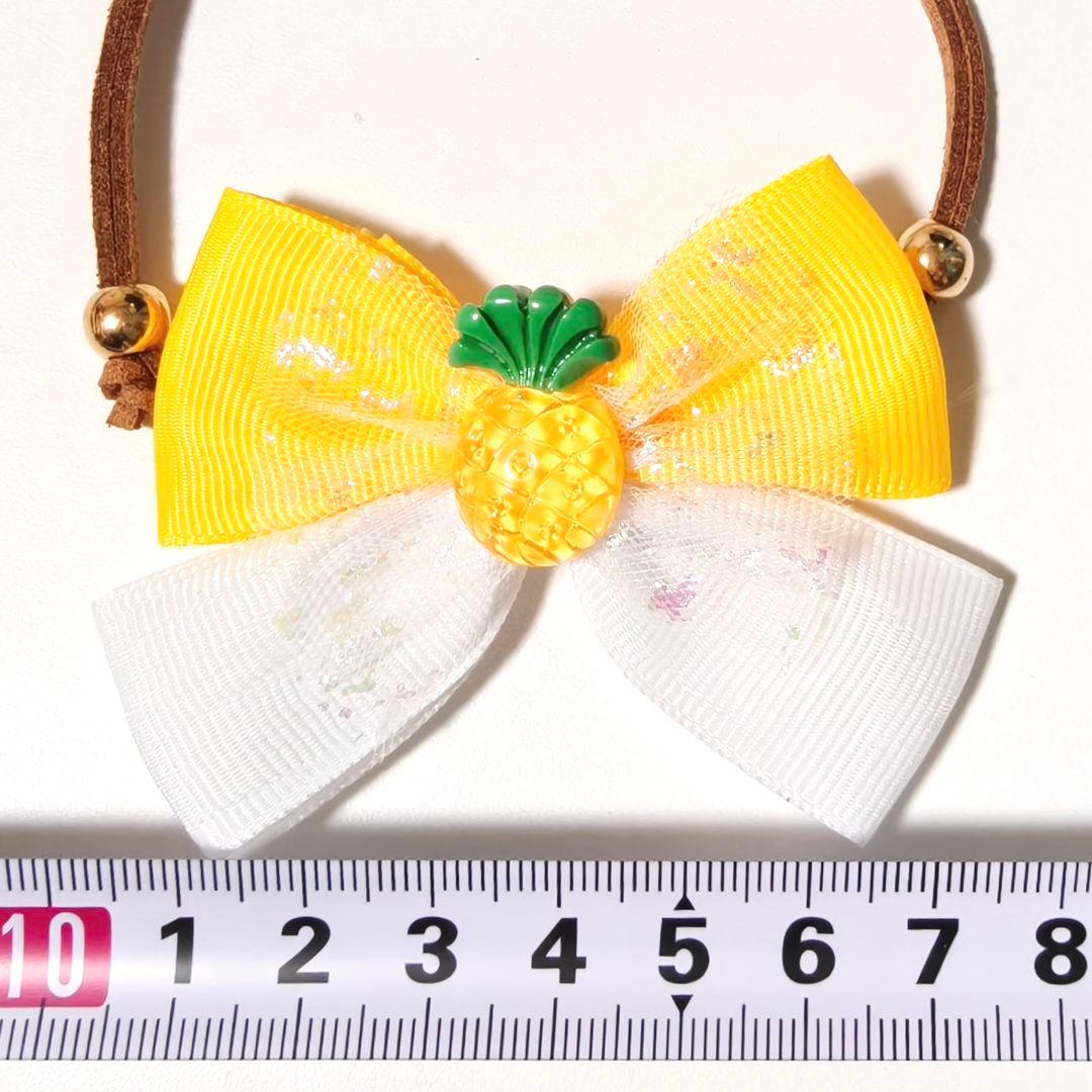 夏トリミングチョーカーリボン　ペットサロン用　貝殻シェル　スイカ　パイナップル