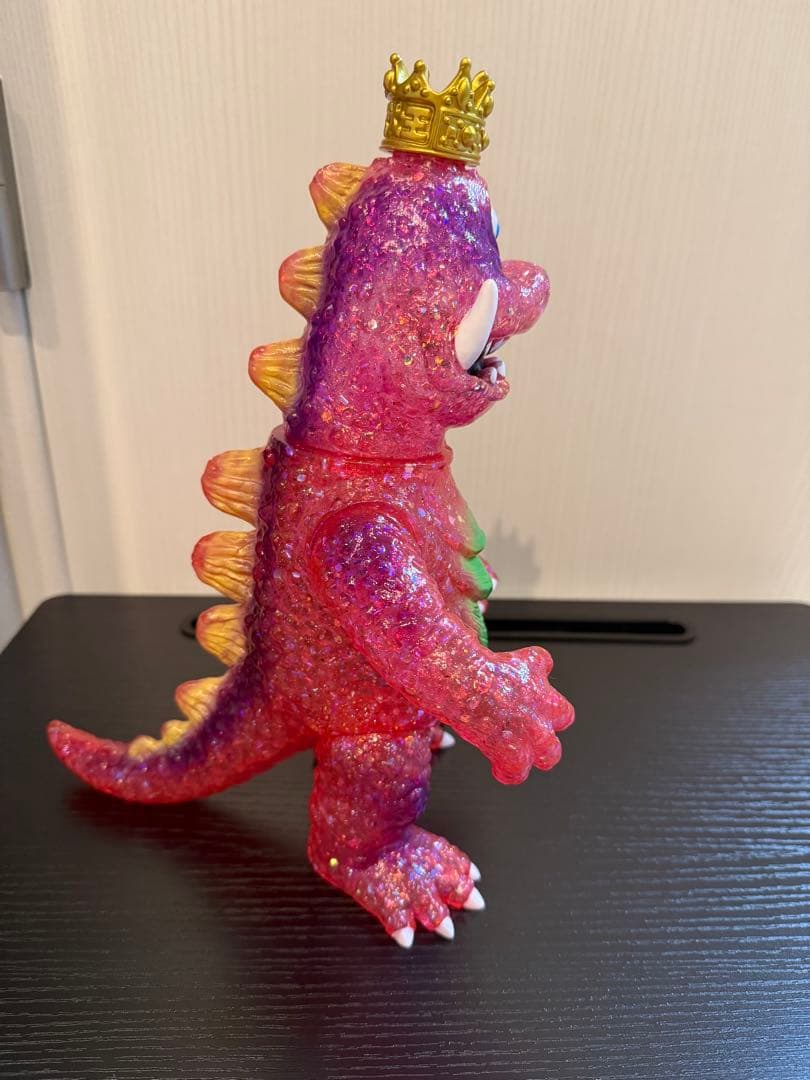 ピコピコ 怪獣大王 まんが版 クリアレッドラメ成型/クリア紫/緑　ソフビ