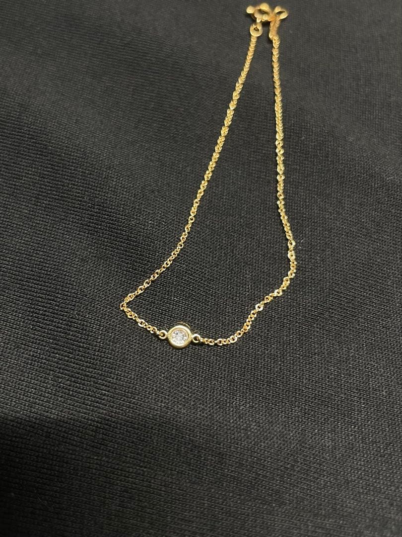 美品ティファニーダイヤモンドバイザヤード　イエローゴールド　エルサペレッティ