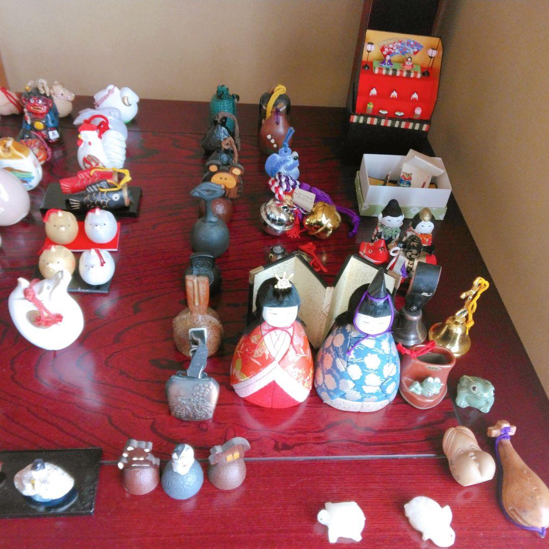 【昭和時代の全国の土鈴】107個　鋳物鈴他34個　まとめ売り 外国の方へお土産♡