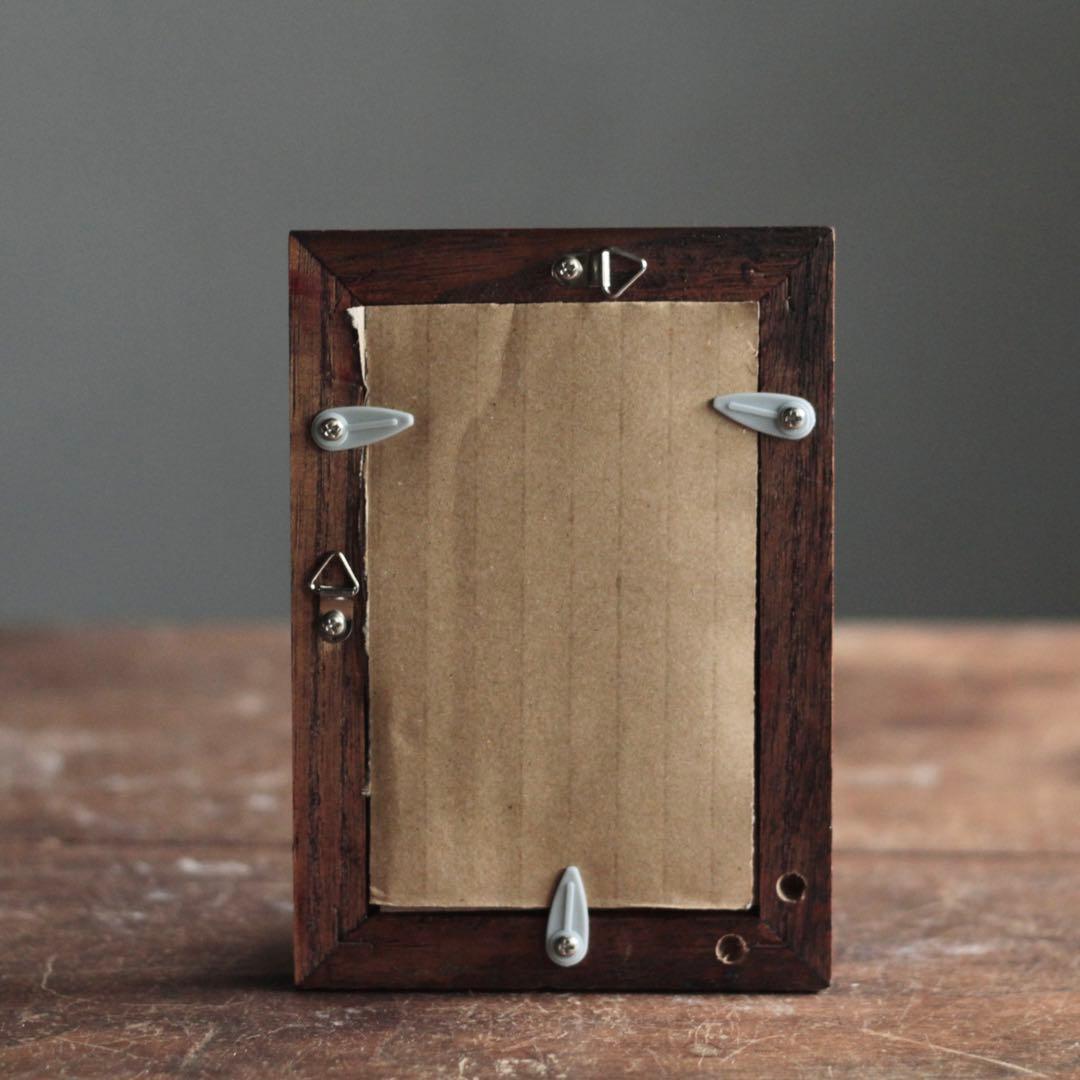 古い 背守り 見本 アマビエ 額装 古道具 アンティーク 厚紙に刺繍