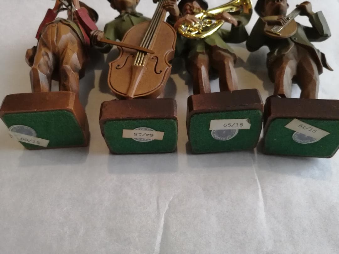 ヴィンテージ　木堀風人形　West Germany　4体セット