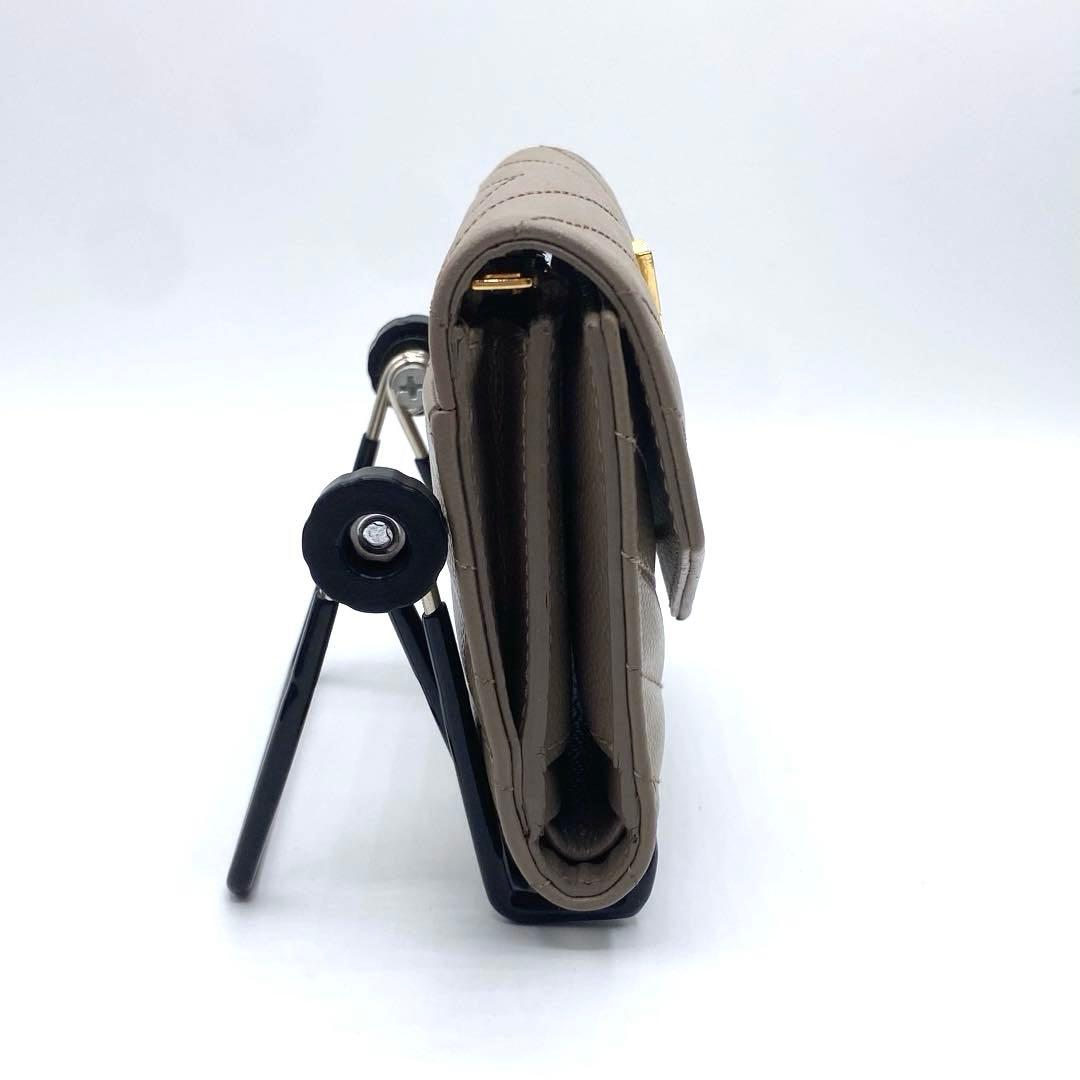 箱付き⭐サンローランパリ 三つ折り財布 キルティング YSL カサンドラ