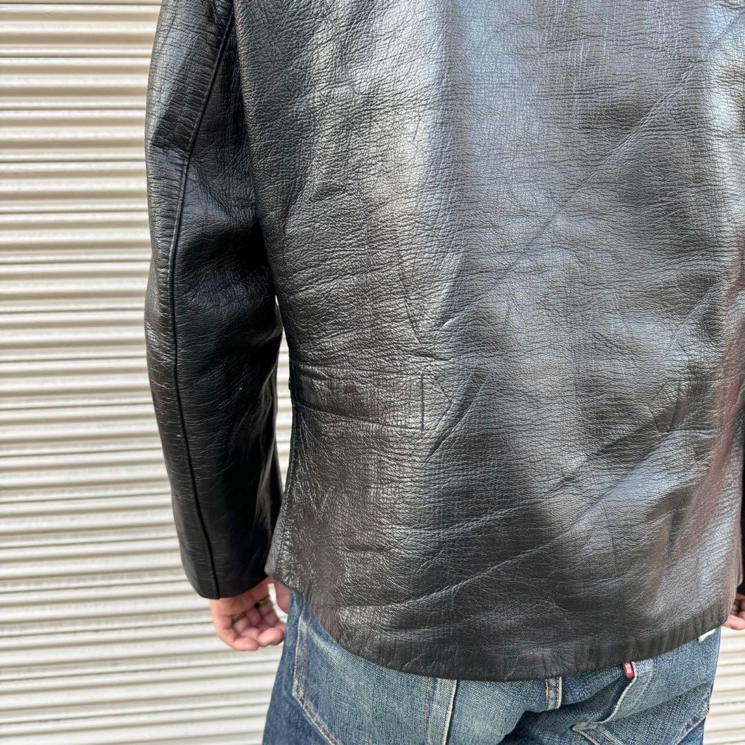 40s 50s イタリア軍 実物 モーターサイクル ジャケット ライダース L