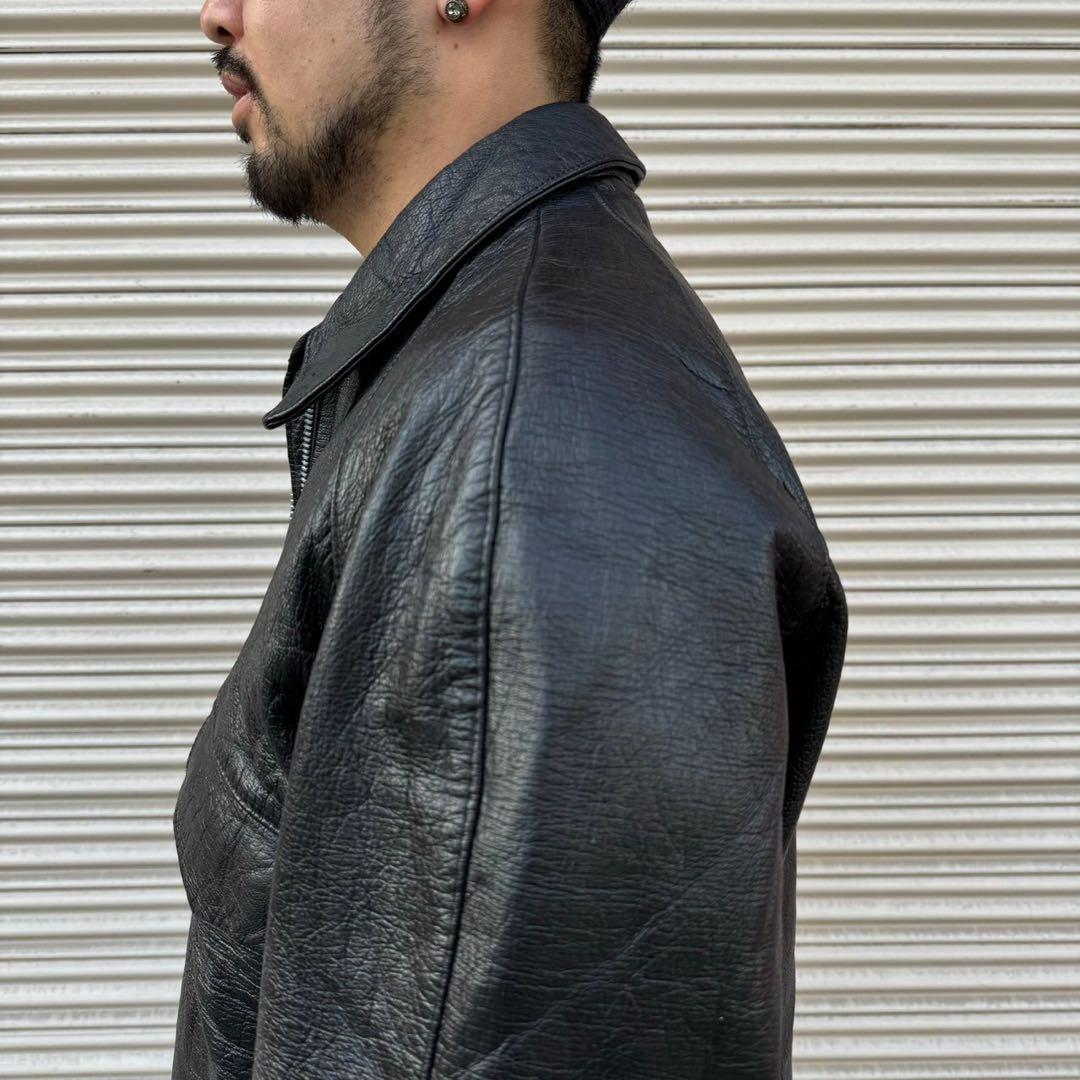 40s 50s イタリア軍 実物 モーターサイクル ジャケット ライダース L