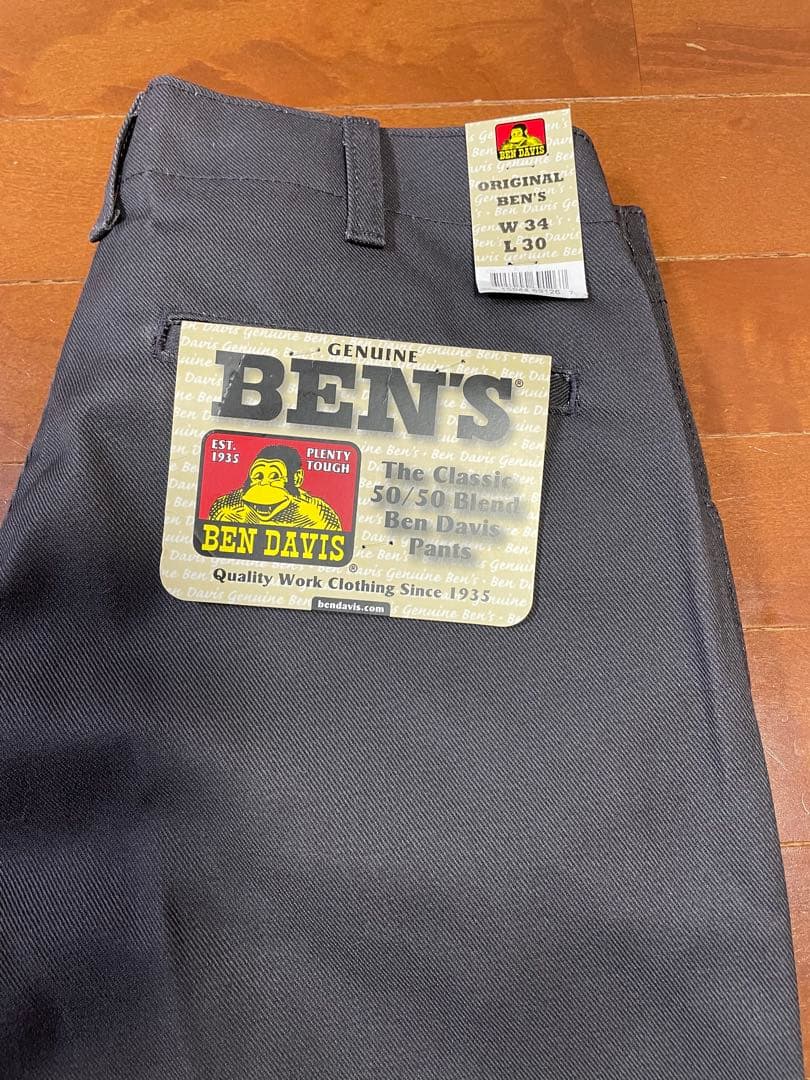 新品　BEN DAVIS BENS フリスコパンツ　グレー　ウエスト34