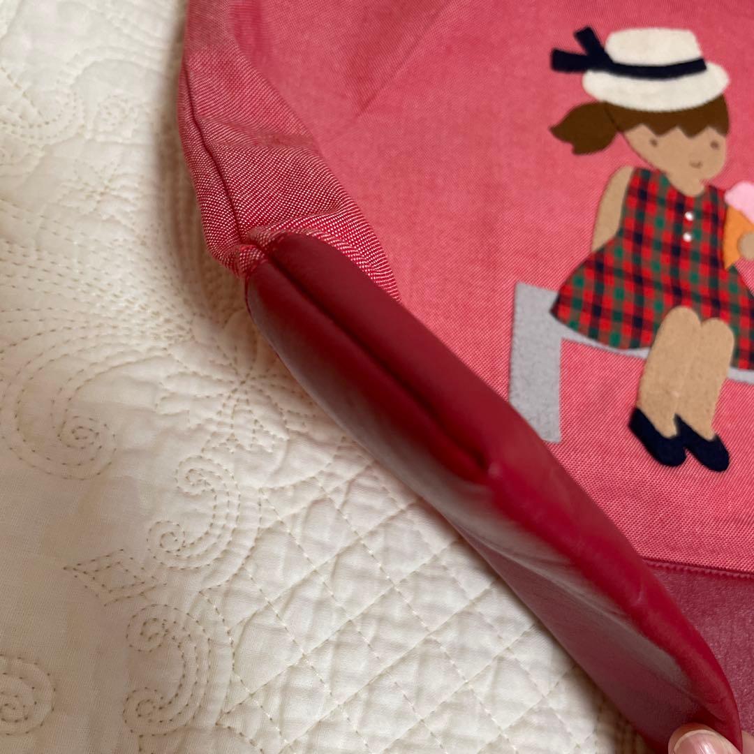 美品　ファミリア　デニムバッグ　くま　アイスクリーム