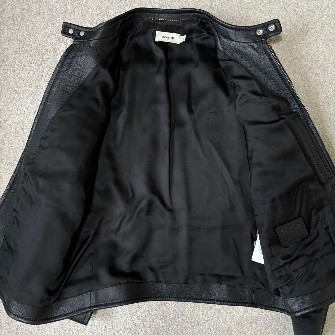 美品 Lサイズ COACH ライダース ラムレザージャケット 八の字 シングル