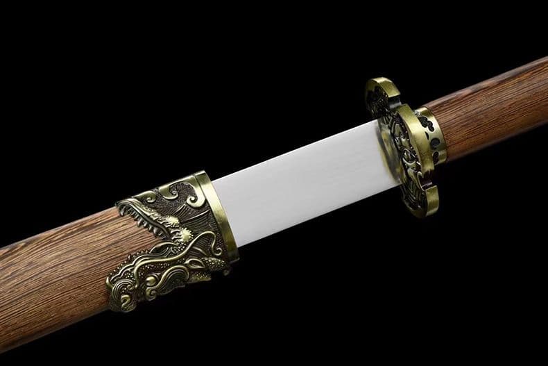 【青龍の苗刀】繍春刀 牛尾刀 苗刀 手鍛造打 冷兵器 古兵器 刀装具 両手刀