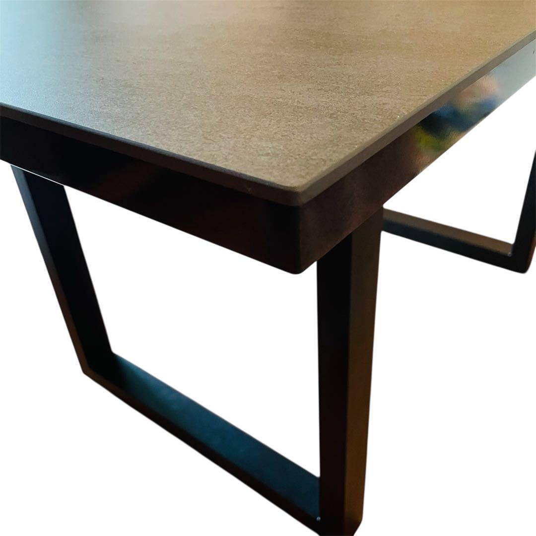 綾野製作所 ネオス セラミック ダイニングテーブル アイアングレー 135