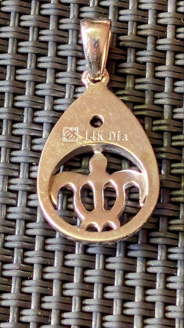 「最終値下げ」 ［オーダー品］ホヌ k14WG ブラックダイヤモンド トップ