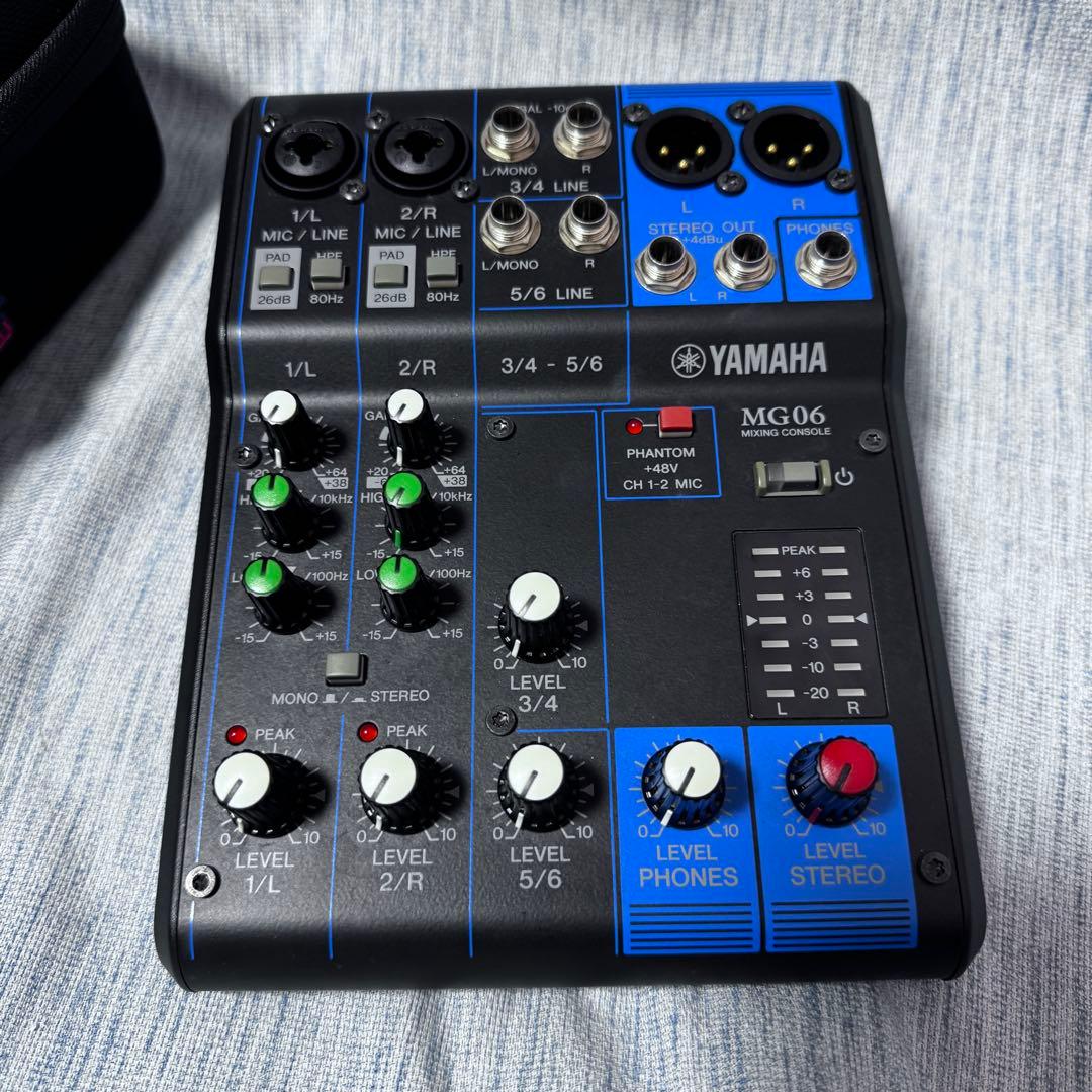 【ソフトケース付】YAMAHA MG06 アナログミキサー 6チャンネル ヤマハ