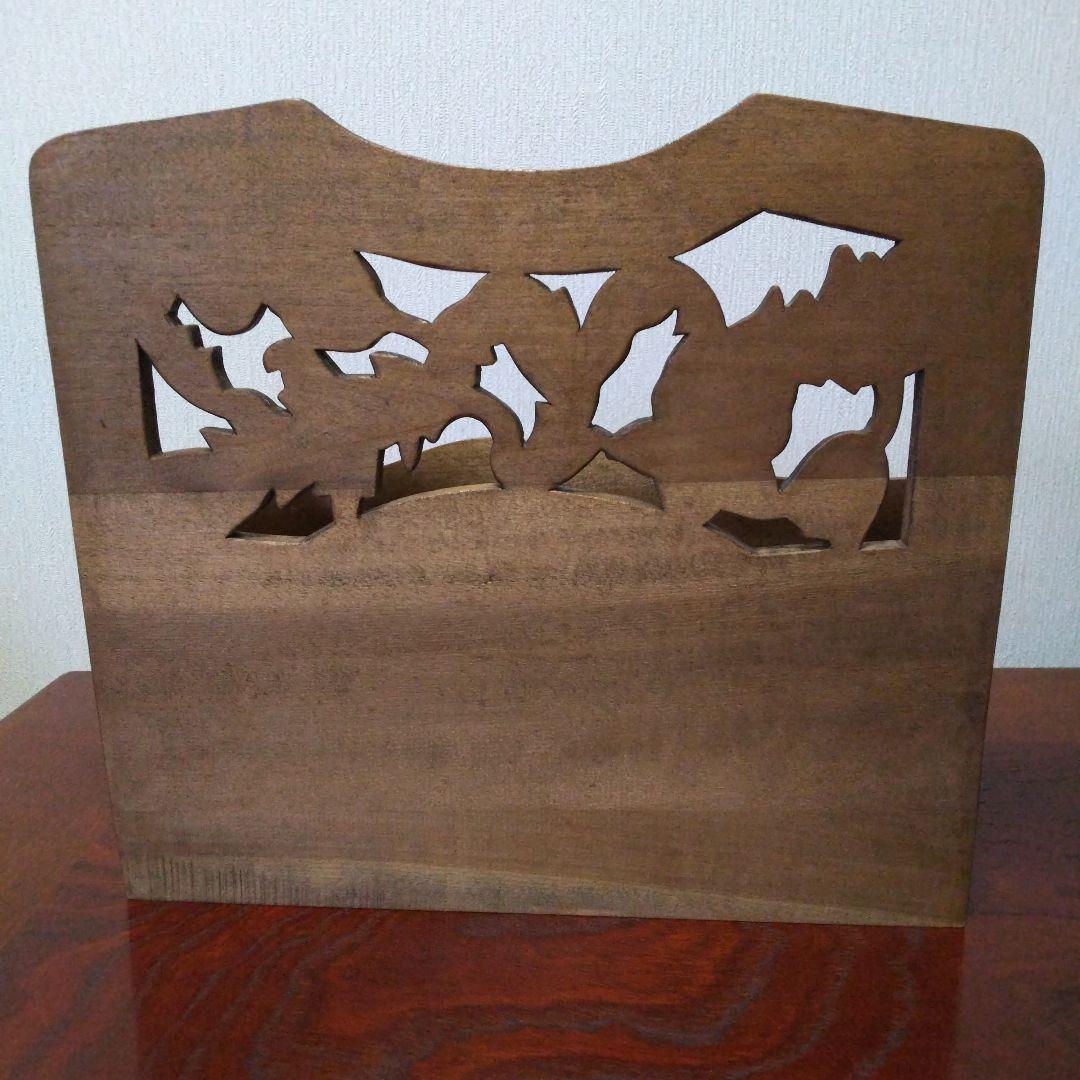 木彫 レターラック、マガジンラック 手作り