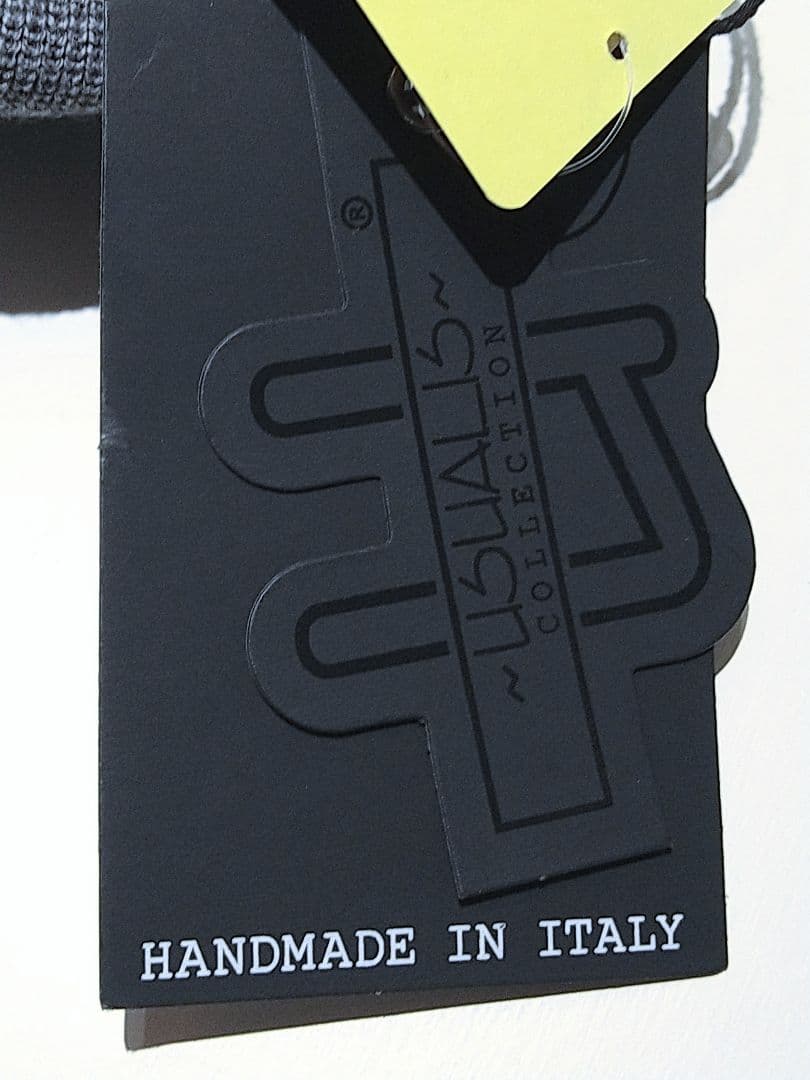 未使用・タグ付！イタリア製USUALISラインストーンニット帽