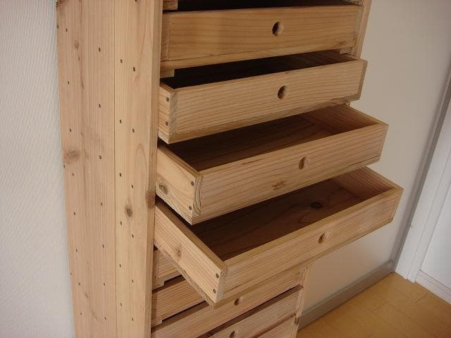 ★送料無料サイズ変更可能★A4丸穴25段引き出し無垢材木製書類ケースオーダー可能