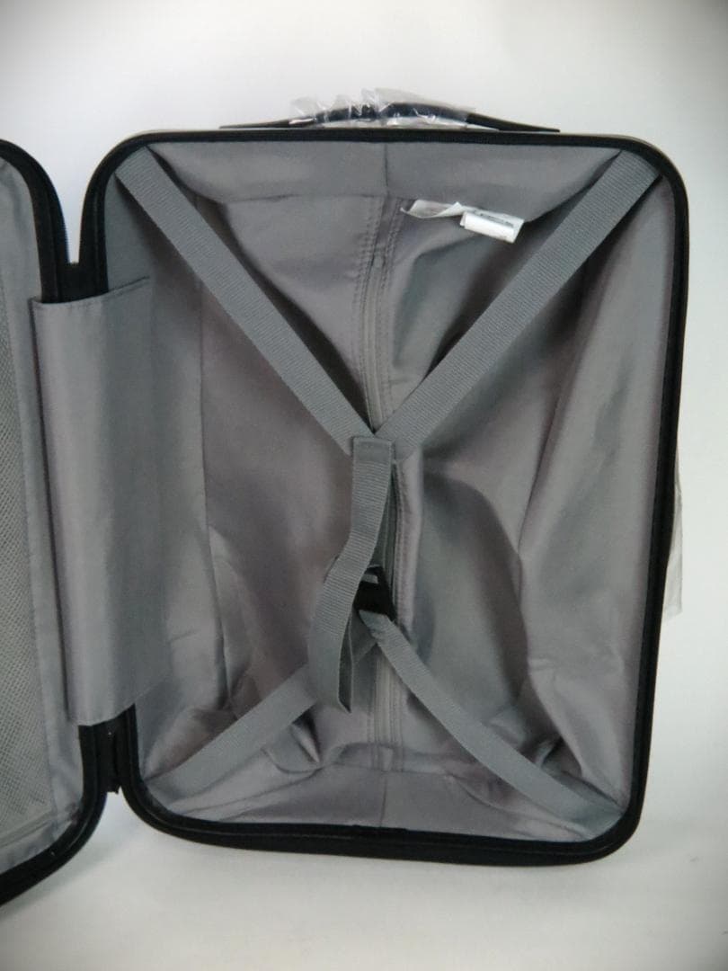 無印良品バーの高さを自由に調節できる ストッパー付ハードキャリー35L濃紺