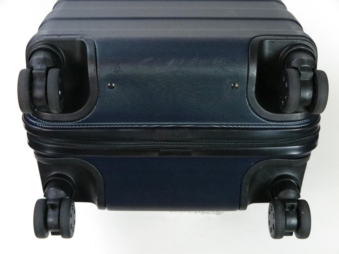 無印良品バーの高さを自由に調節できる ストッパー付ハードキャリー35L濃紺