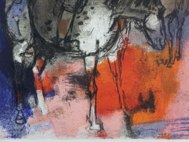 ムルロー・パリ　アート展『ポール・ギヤマン　芸術における馬』リトグラフ0422P