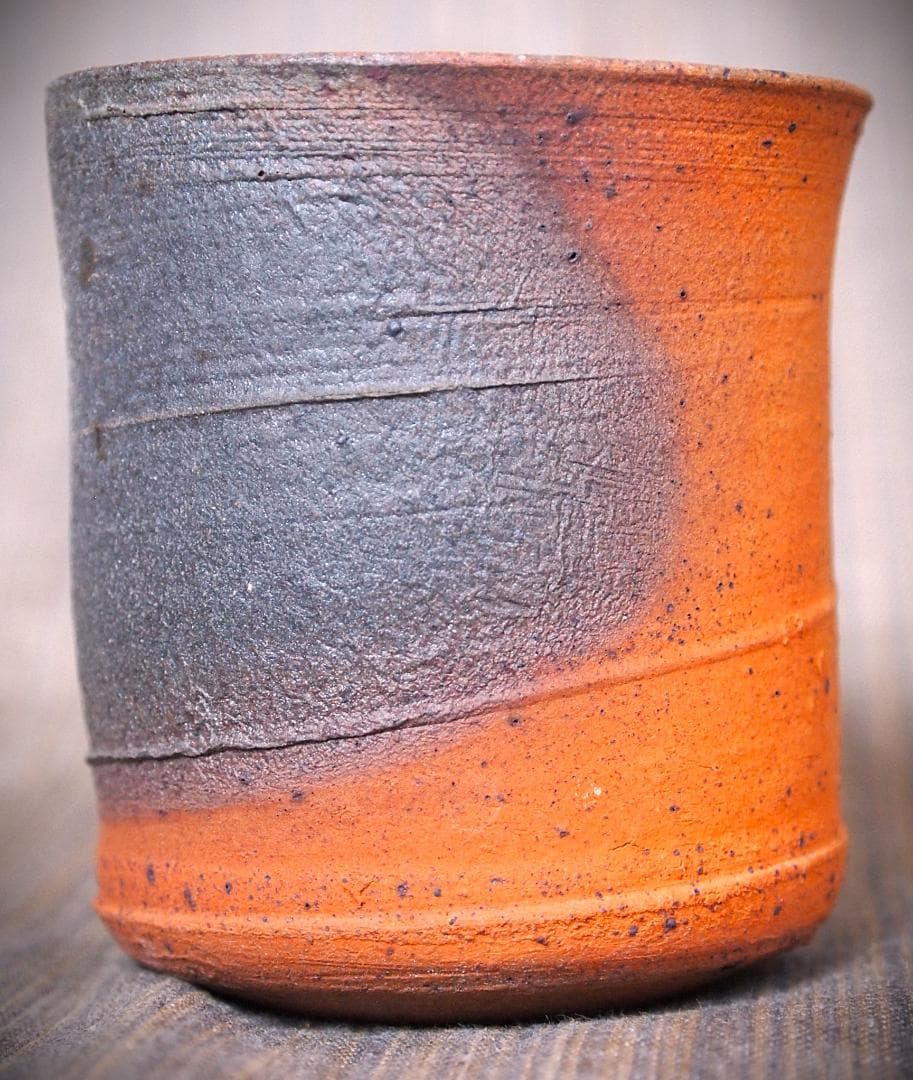 新作★中里太亀【師＆父：中里隆】唐津南蛮焼き締め湯のみA