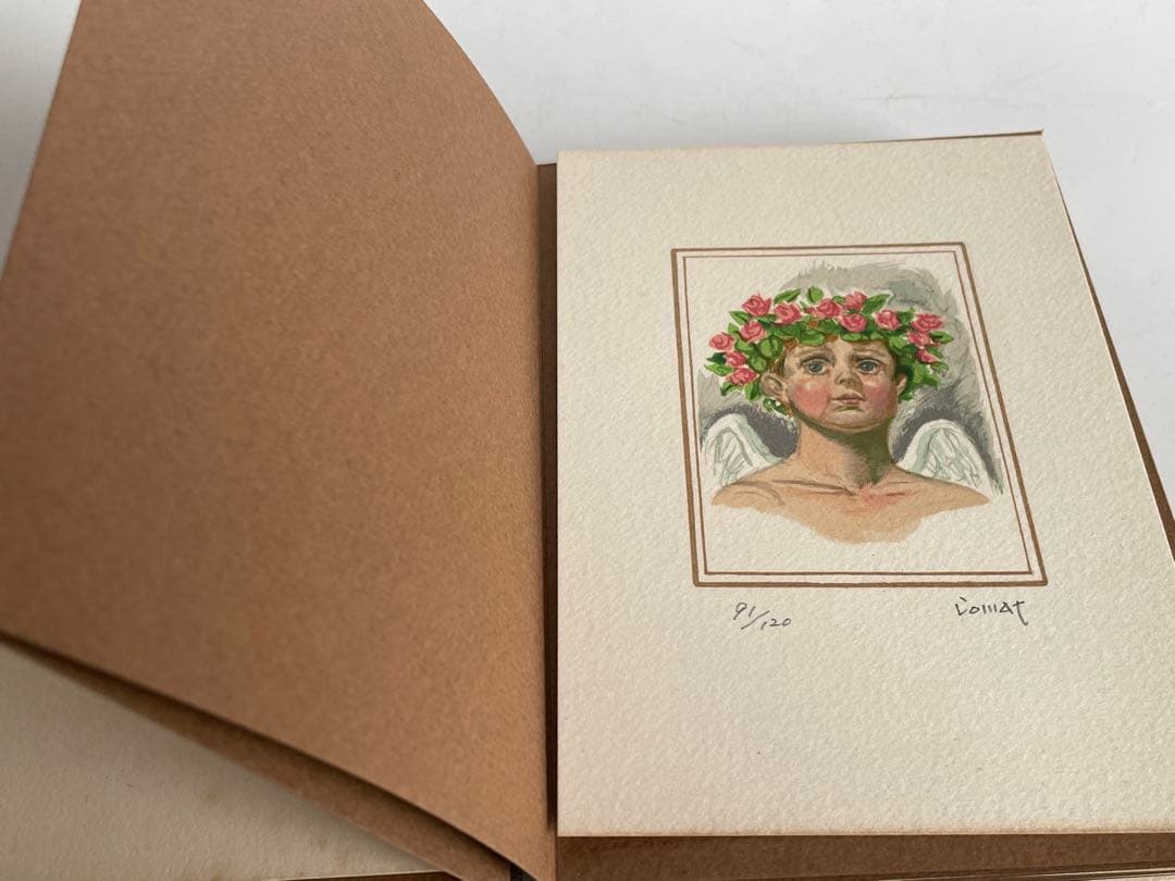 小松崎邦雄　リトグラフ石版画集 12の天使たち専用本型木箱付 限定本