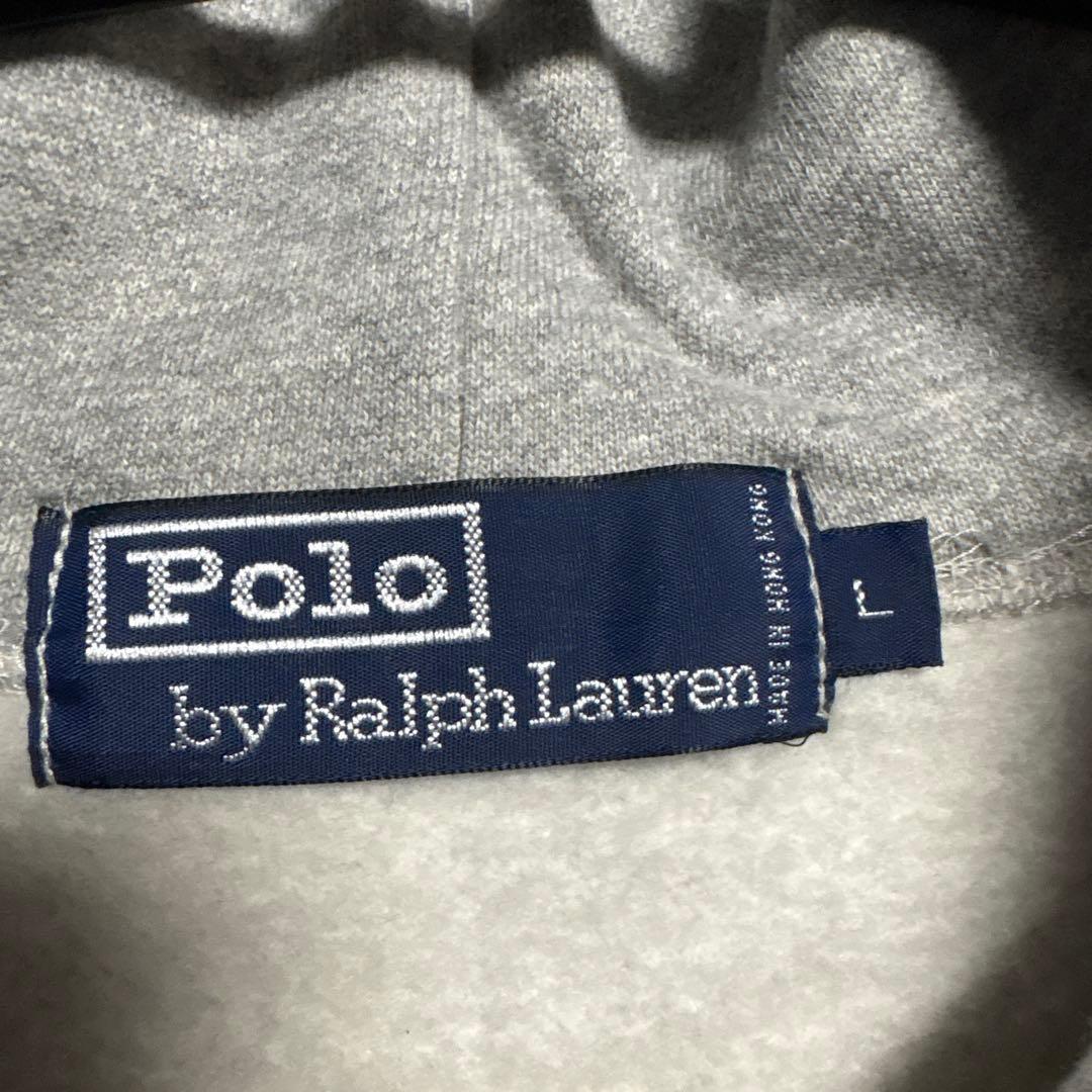 90s POLO Ralph Laurenポロベア パーカー グレー
