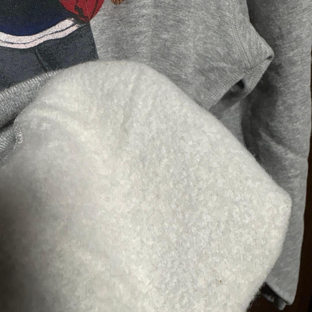 90s POLO Ralph Laurenポロベア パーカー グレー