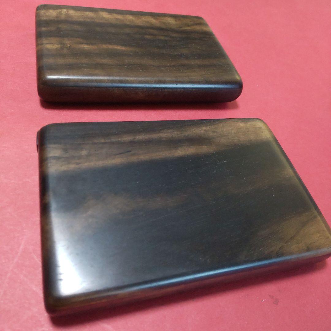 『brown』のどっしりした雰囲気の極上黒柿の名刺入れ 2個