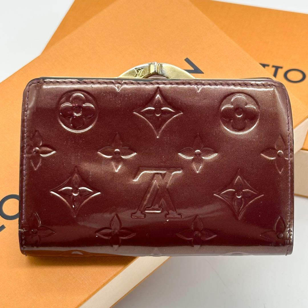 美品 ルイヴィトン ポルトフォイユ ヴィエノワ ヴェルニ モノグラム がま口