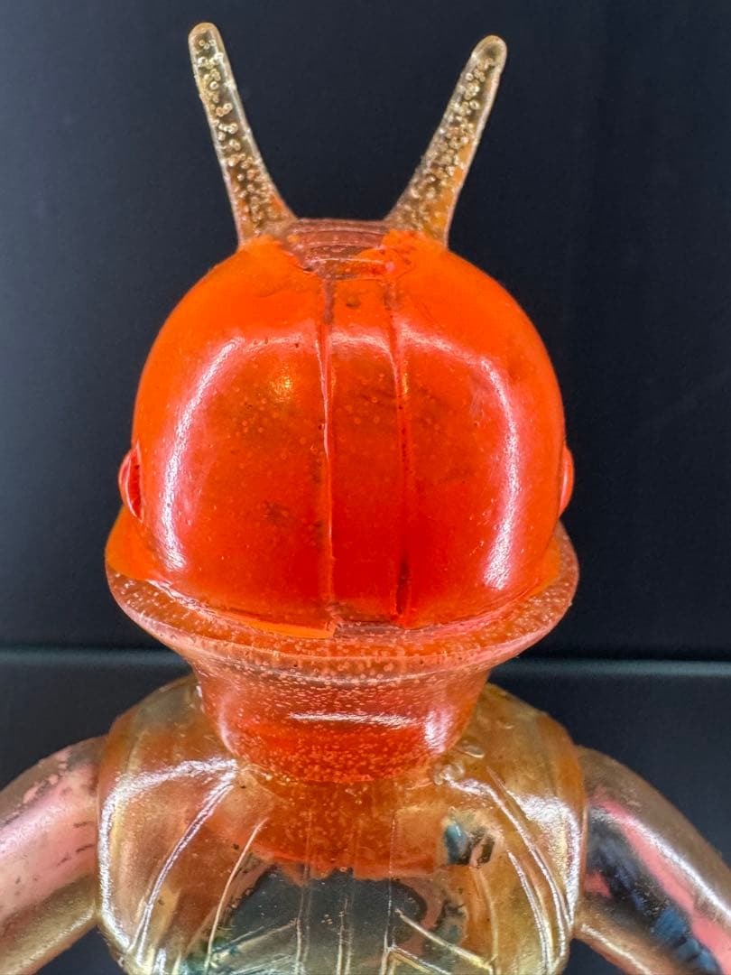 【当時物】仮面ライダーV3 クリア成型 ポピー 旧バンダイ ソフビ