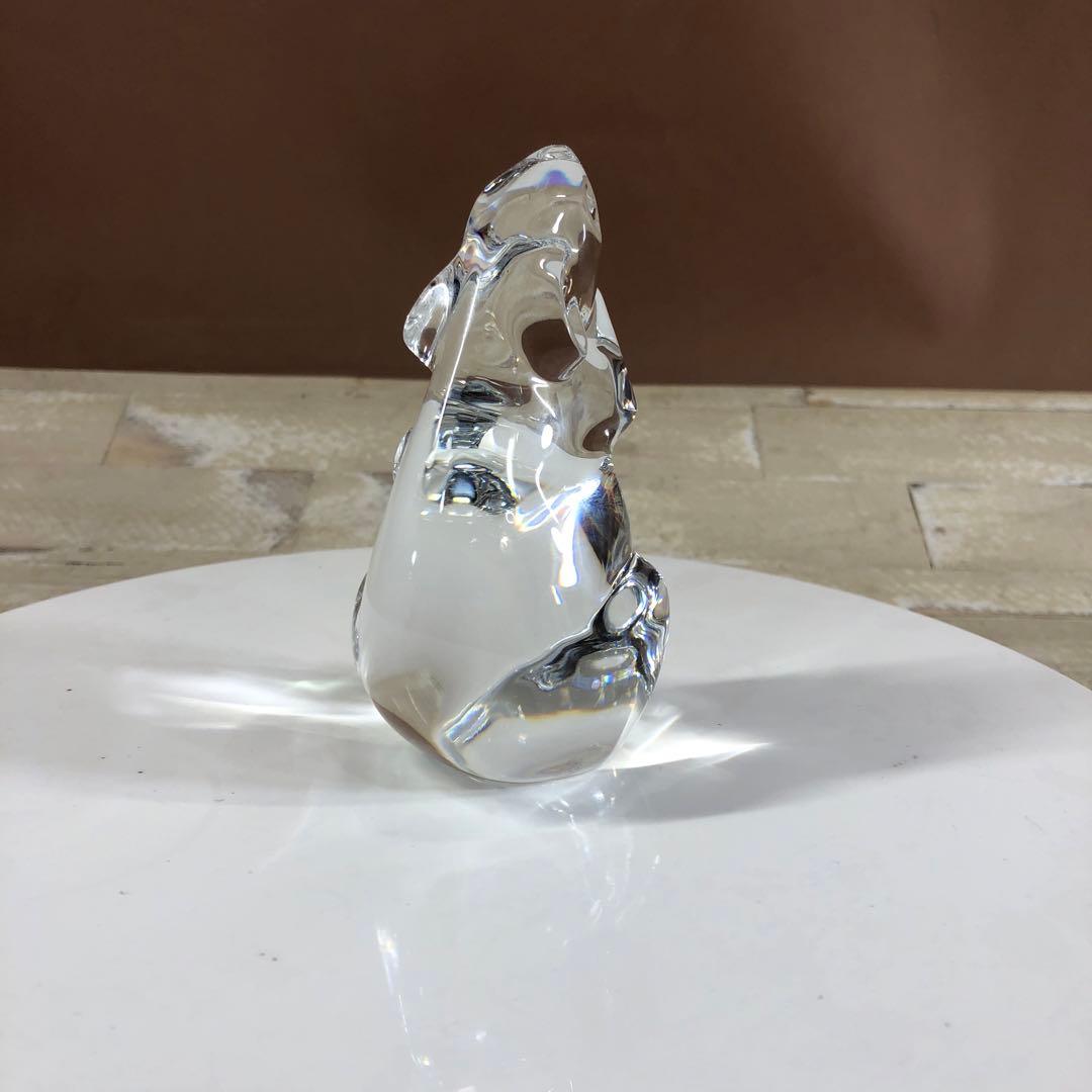Baccarat ガラス製ネズミの置物 約11cm
