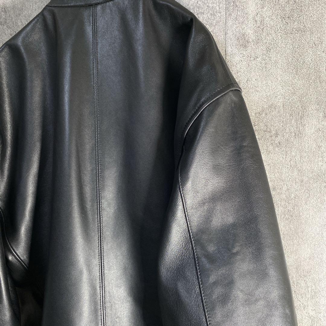 上質ラムレザー　圧倒的存在感 シングルライダース 3XL ゆるダボ 極上レザー