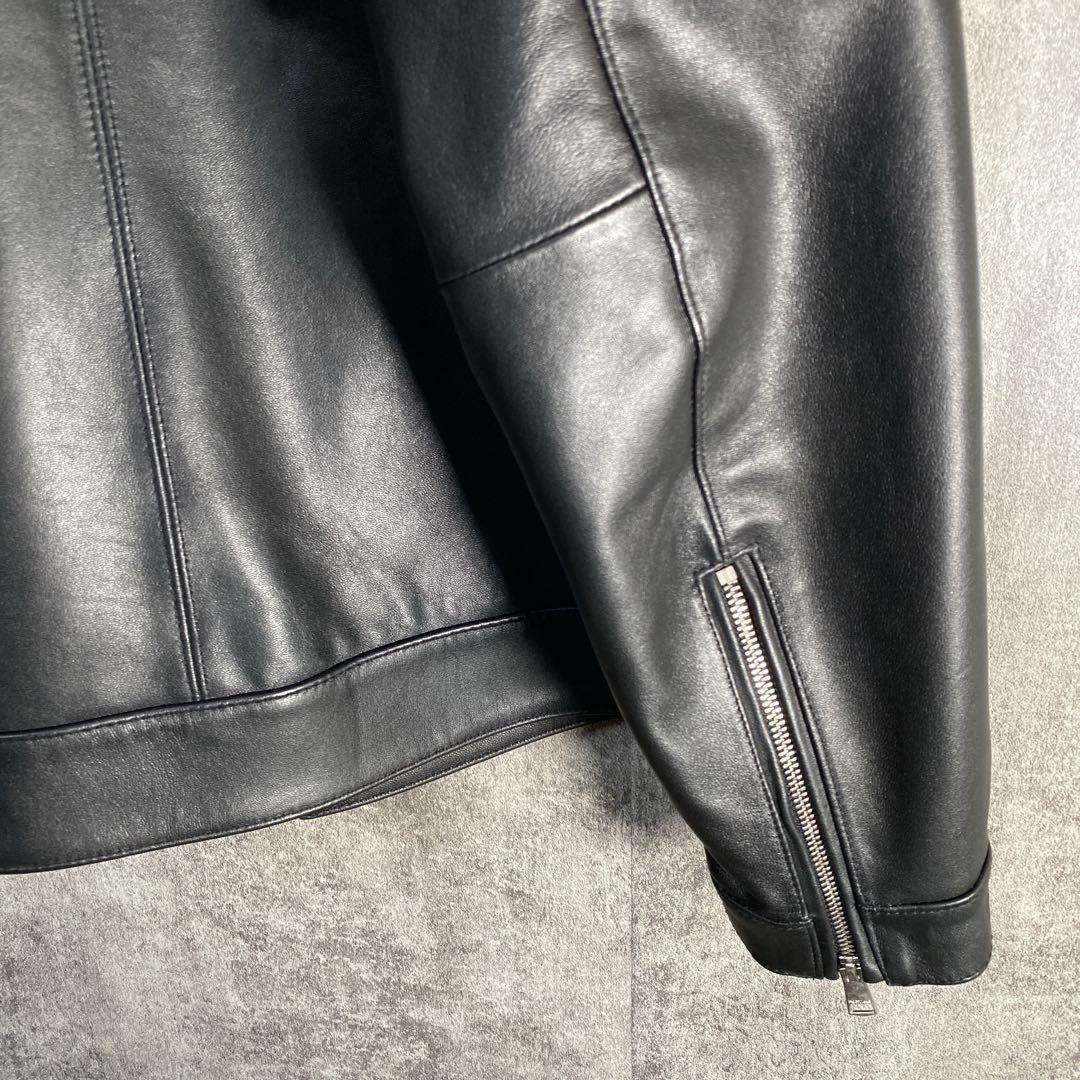 上質ラムレザー　圧倒的存在感 シングルライダース 3XL ゆるダボ 極上レザー