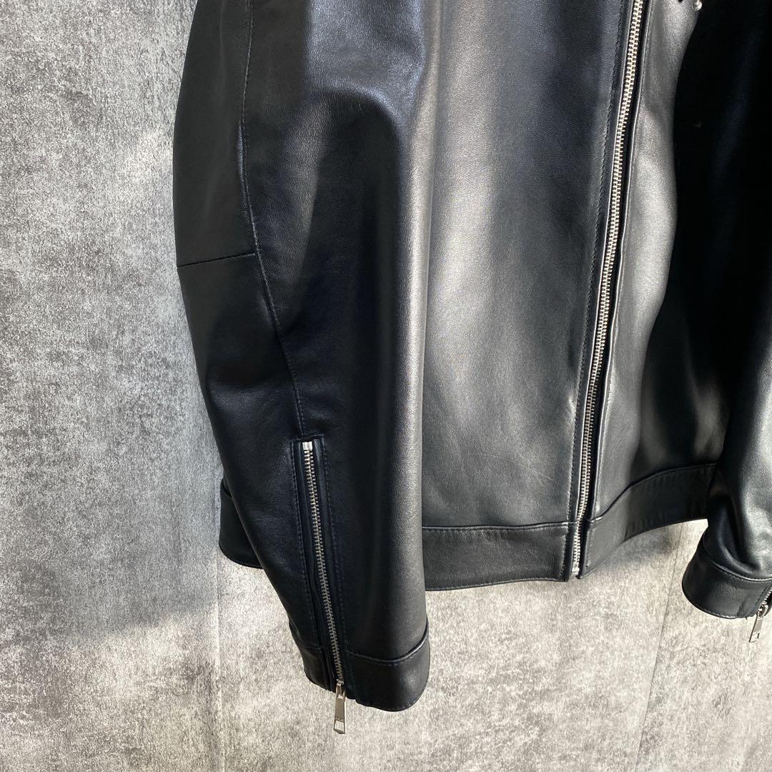 上質ラムレザー　圧倒的存在感 シングルライダース 3XL ゆるダボ 極上レザー